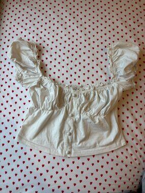 Princess Polly Button-Up Crop Top (size 2)